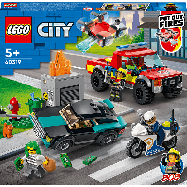 LEGO® City İtfaiye Kurtarma Operasyonu ve Polis Takibi 60319