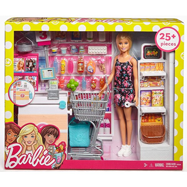 Barbie Süpermarkette Oyun Seti FRP01
