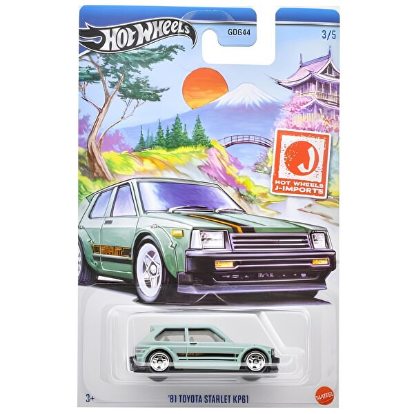 Hot Wheels Temalı Arabalar Özel Seri 81 Toyota Starlet KP61 HRT02