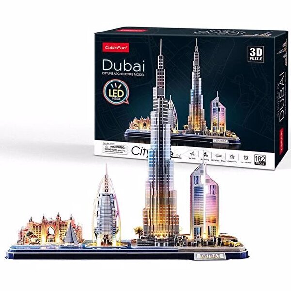 Cubic Fun Led Işıklı Dubai 3D Puzzle 182 Parça