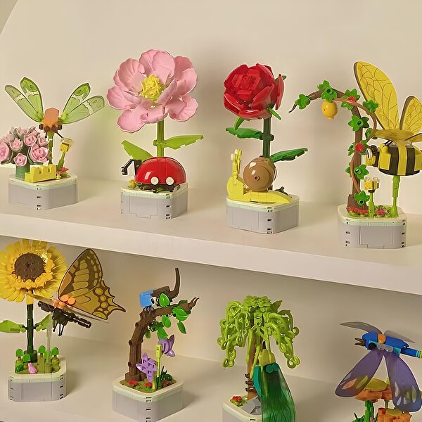 Mega Çi̇çekler ve Böcekler Yapı Blokları Uğur Böceği