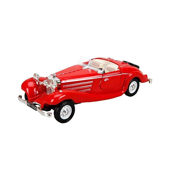 Sesli Işıklı Metal Çek Bırak Vintage Klasik Kırmızı