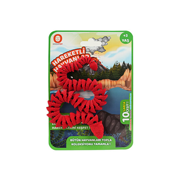 Hareketli Hayvanlar Serisi Kırmızı Viper Yılan