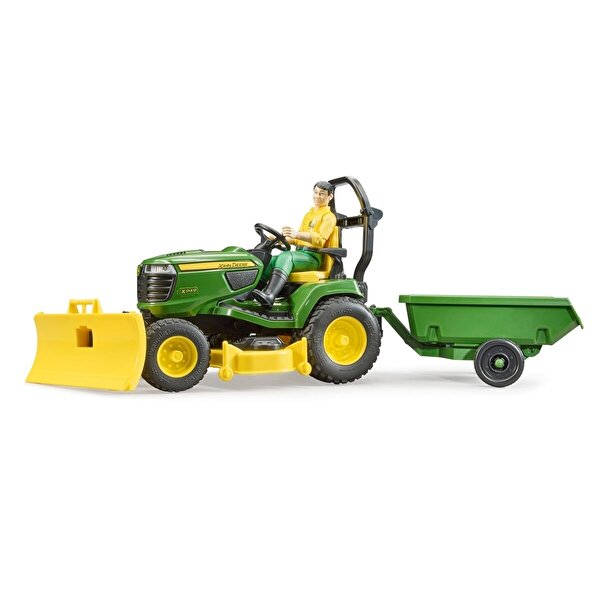 Bruder John Deere Çim Biçme Traktörü ve Bahçıvan