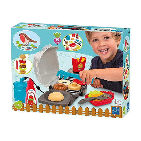 Ecoiffier Burger Barbekü Seti