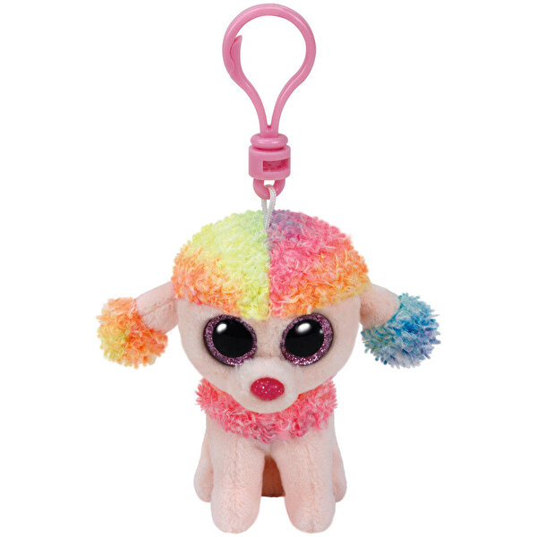 TY Beanie Boos Poofie Rengarenk Kaniş Anahtarlık