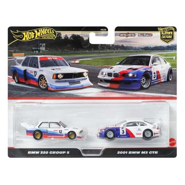 Hot Wheels 2'li̇ Premi̇um Araba Seti̇ BMW 320 Group 5ve 2001 BMW M3 Gtr JBK99