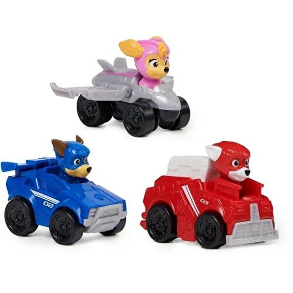 Paw Patrol Pup Squad 3'lü Mini Figür Araçlı Seti