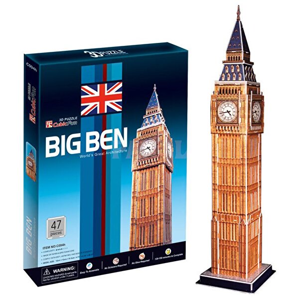 Cubic Fun 3D Puzzle 47 Parça Big Ben İngiltere
