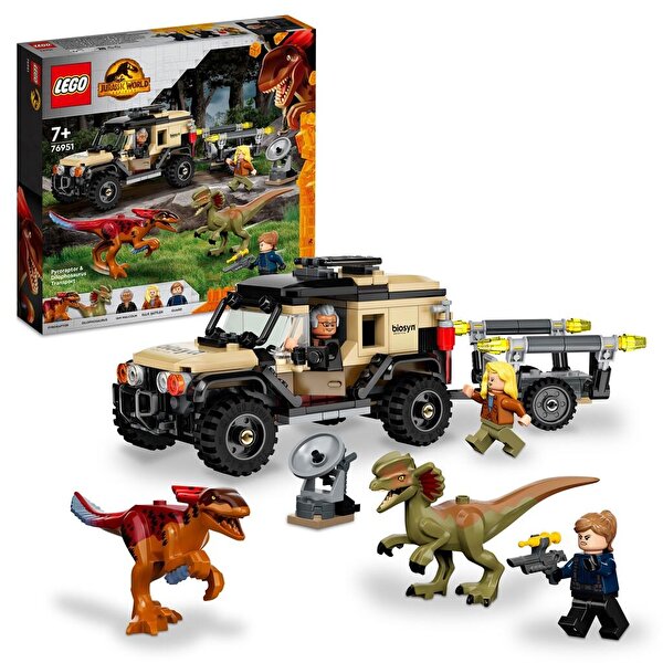 LEGO Jurassic World Pyroraptor ve Dilophosaurus Nakliyesi 76951