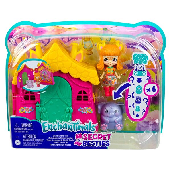 Enchantimals Secret Besties Bebek ve Ev Oyun Seti Zürafa Griselda'nın Çadırı HCF74