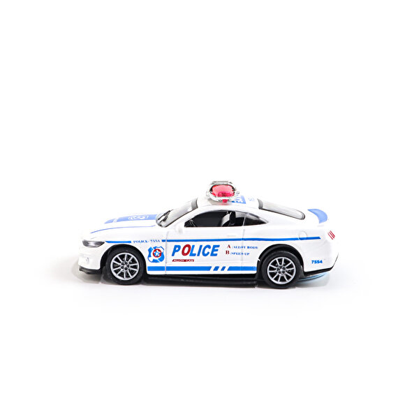 1:36 Ölçekli Die-Cast Beyaz Polis Arabası