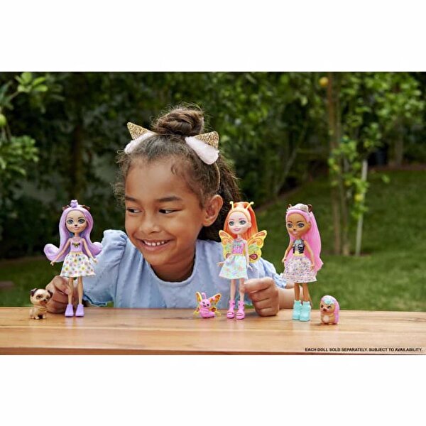 Enchantimals Popüler Karakter Bebekler Belisse Butterfly ve Dart Doll HKN12
