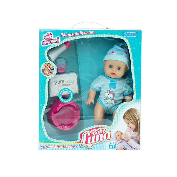 Baby Luna Altını Islatan Bebek Mavi Sarı Tulumlu