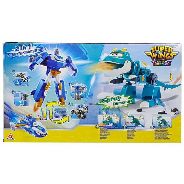 Harika Kanatlar Işıklı Tino ve Mini World Aircraft Robot 2’si 1 Arada Dönüşen Set