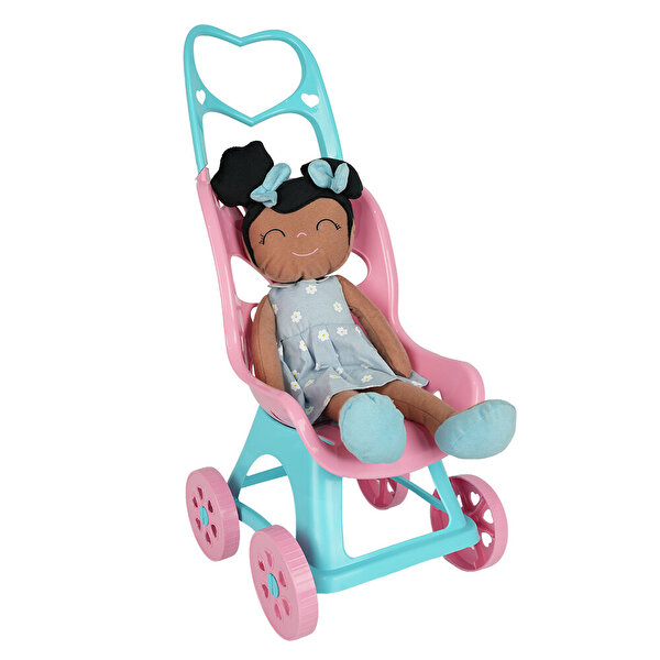 Bebek Arabalı Bez Bebek