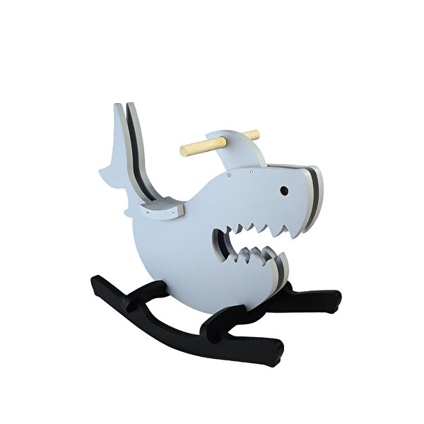 Boyalı Ahşap Sallanan Köpekbalığı