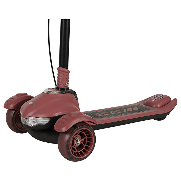 Prego Rapid Işıklı Müzikli ve Katlanabilir Scooter Bordo