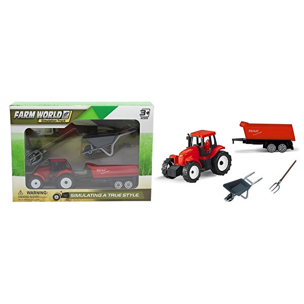 Çiftlik Dünyası Traktör Seti Kırmızı