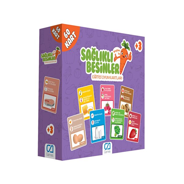 Sağlıklı Besinler Eğitici Oyun Kartları