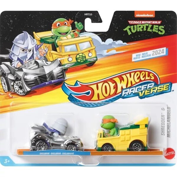 Hot Wheels RacerVerse İkili Arabalar Shredder & Michelangelo