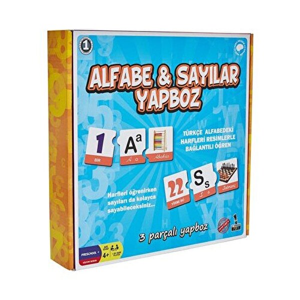 3 Parçalı Yapboz Harfler ve Sayılar