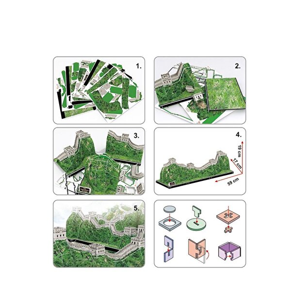 Cubic Fun 3D Puzzle 75 Parça Çin Seddi