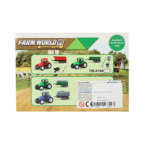 Çiftlik Dünyası Traktör Seti Kırmızı