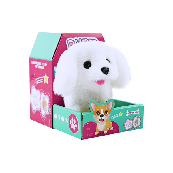 Kutulu Yürüyen Peluş Sevimli Köpekler Vanilya Karamel