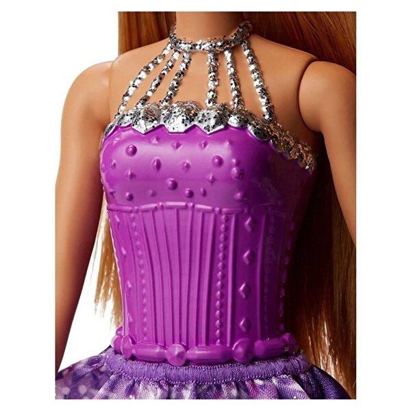 Barbie Dreamtopia Prenses Barbie Bebekler Mor Etekli Kumral FJC97