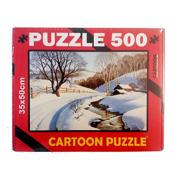 Cartoon Puzzle 500 Parça Karlı Yol