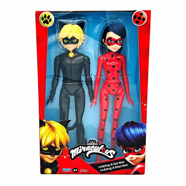 Miraculous Ladybug ve Cat Noir 2'li Figür 26 cm