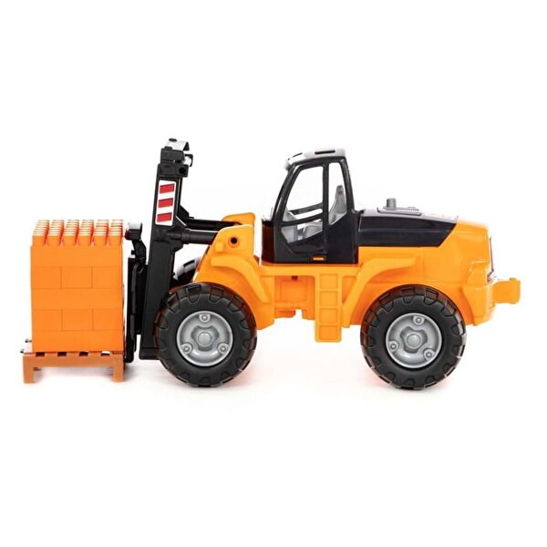 Sarı Forklift ve Paletli Yük Seti