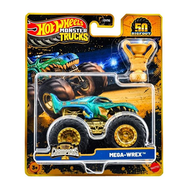 Hot Wheels Monster Trucks Bigfoot Trophy Şampiyonları Mega Wrex JDW01