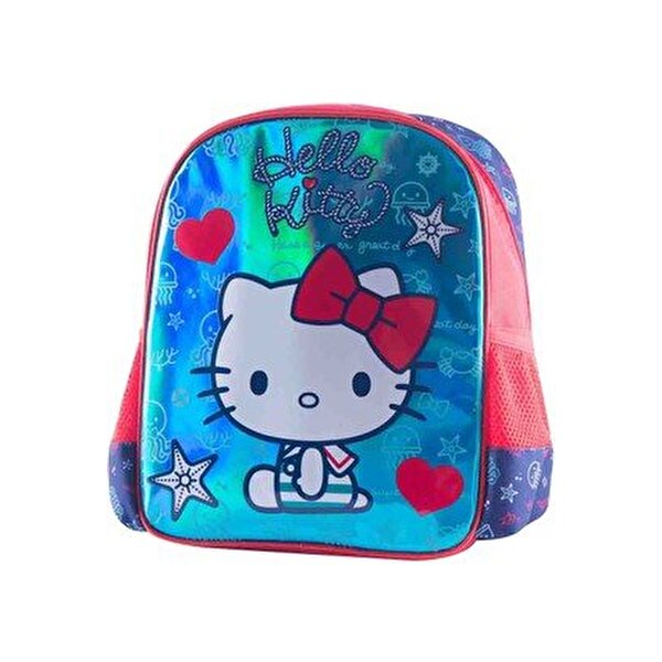 Hello Kitty Anaokulu Çantası Mavi Simli