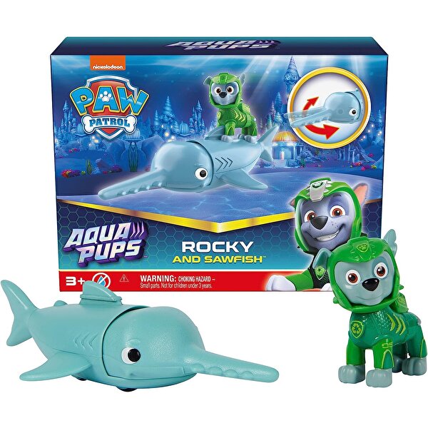 Paw Patrol Aqua Pups Rocky Sawfi̇sh Rocky And Sawfish