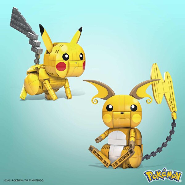 Mega Pokemon Yap ve Oyna Figürler Pikachu'nun Üç Evrimi Yapı Seti GYH06