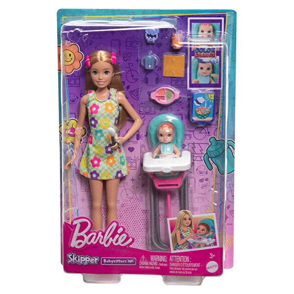 Barbie Bebek Bakıcılığı Oyun Seti HTK35