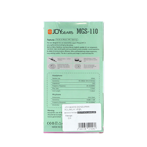 Joygears Ice Cream Kulaklık Yeşil