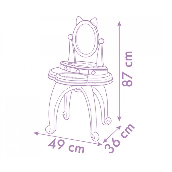 Gabby Dollhouse 2'si 1 Arada Ayarlanabilir Ayna Seti