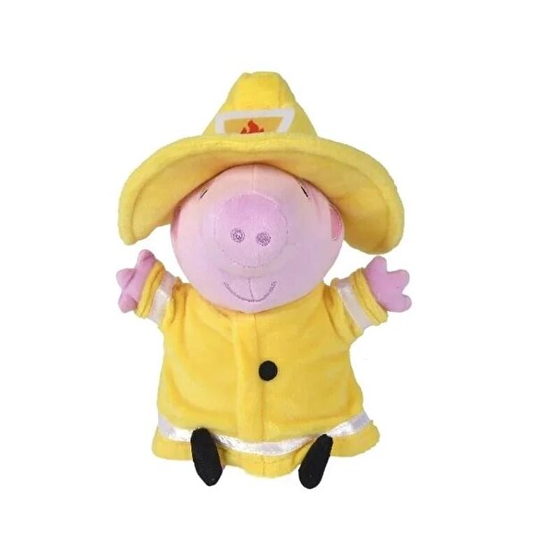 Peppa Pig Kostümlü Peluş İtfaiyeci Peppa
