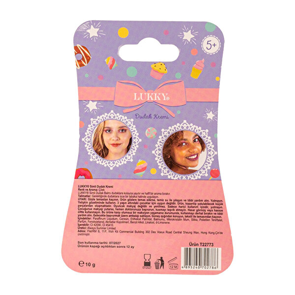 Lukky Simli Çilek Aromalı Kırmızı Dudak Balm