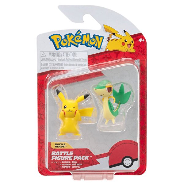 Pokemon Battle Figür 2'li Seti Pikachu Snivy
