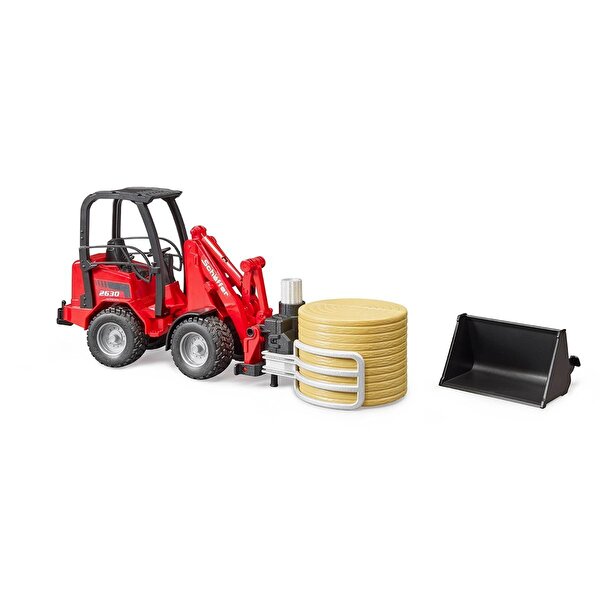 Bruder Schaeffer Yükleyici 2630 Kıskaç Ve Balyası ile Beraber
