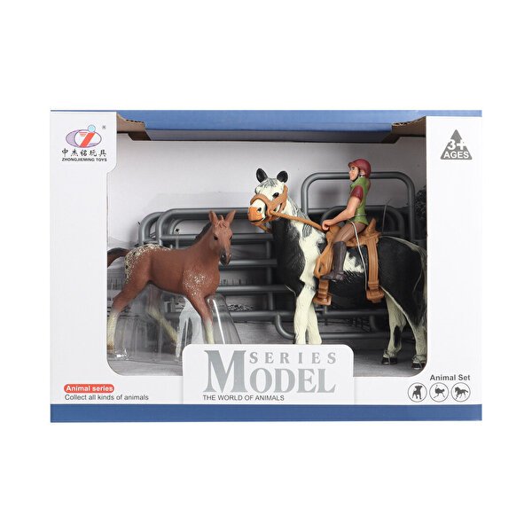 Çiftlik Hayvanları Kovboy At ve Tay Seti