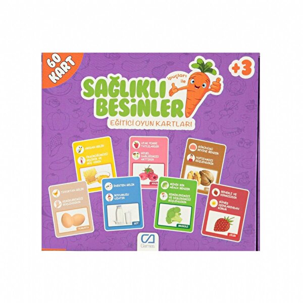 Sağlıklı Besinler Eğitici Oyun Kartları