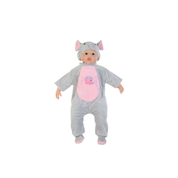 Peluş Fil Tulumlu Bebek 60 cm.