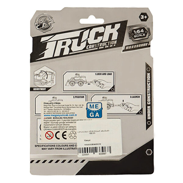 Anahtarlı Bas Gitsin İnşaat Araçları Mikser