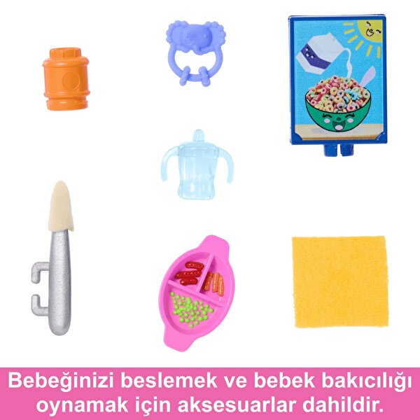 Barbie Bebek Bakıcılığı Oyun Seti HTK35
