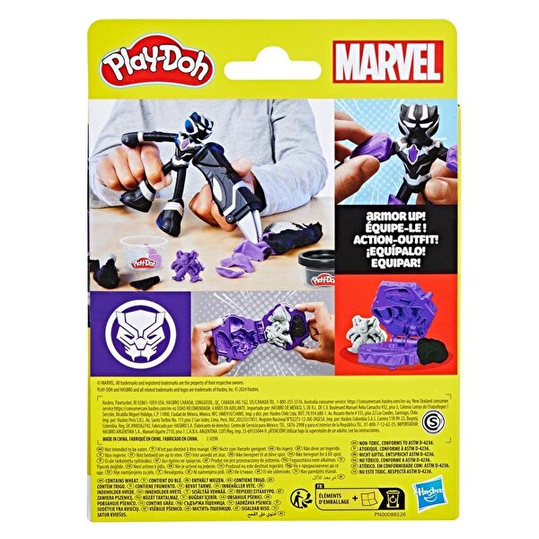 Play Doh Marvel Figürü ve Oyun Hamuru Seti Black Panther G0055